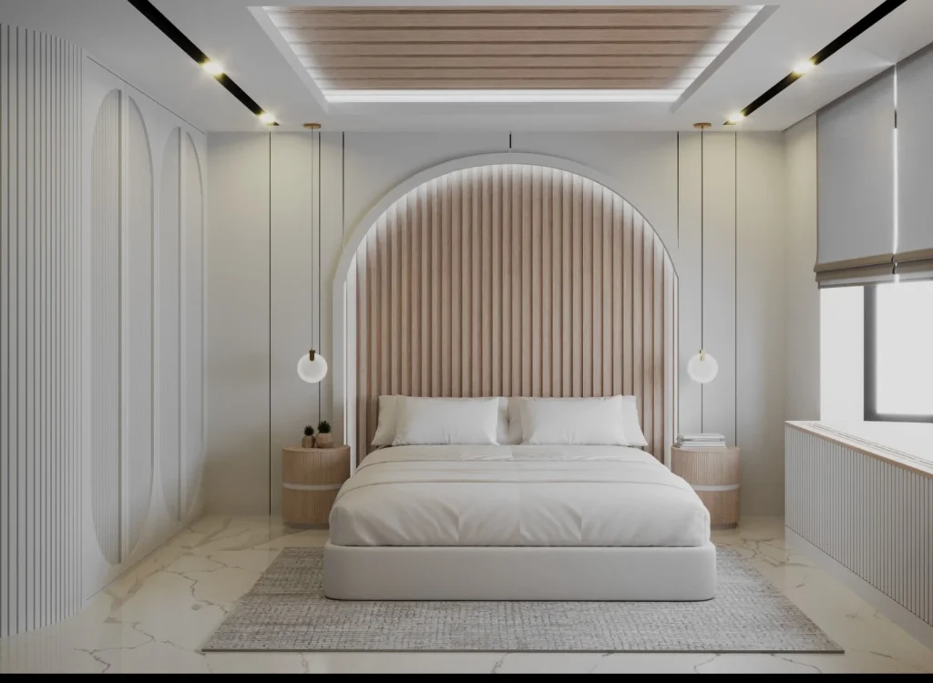 Büyükada konut projesinde salon ve yemek alanı bütünlüğü